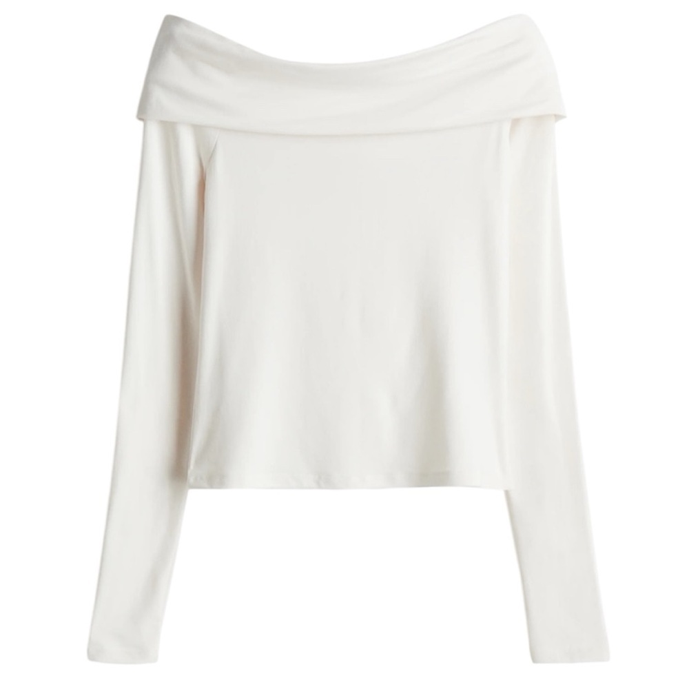 ❤️ 🆕 H&M off the shoulder Long Sleeve Size L